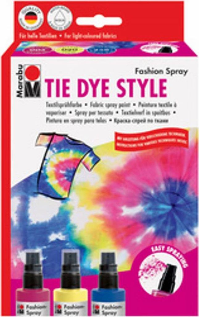 Marabu Textilsprühfarbe "Fashion-Spray" Set TIE DYE STYLE