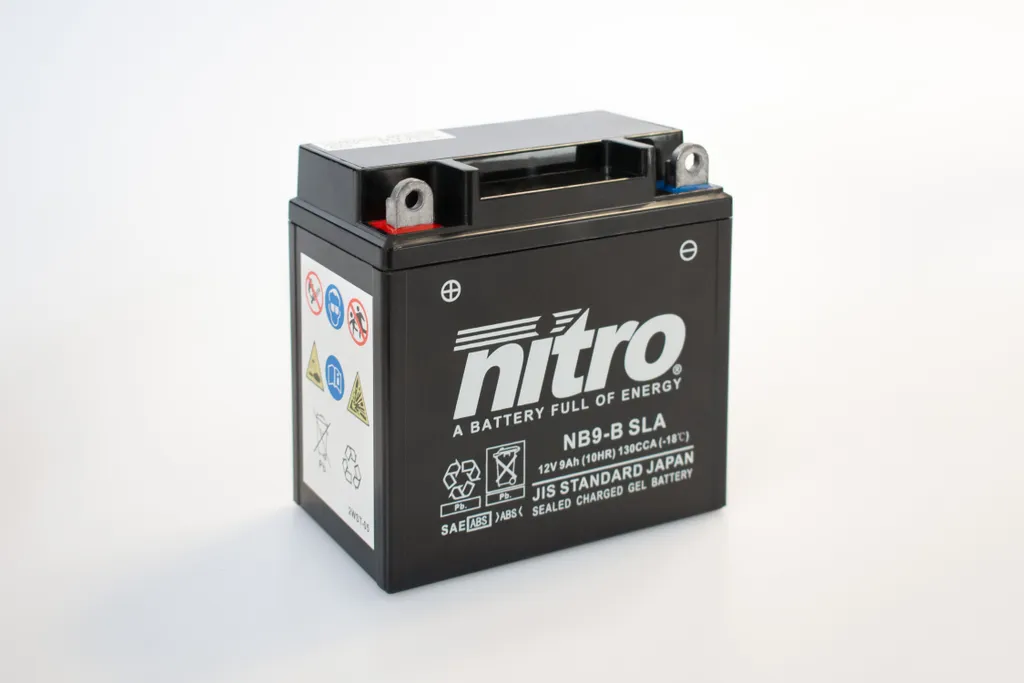 Batterie NITRO NB9-B pour Moto et Quad 12V 9Ah 130A Gel Prête à Poser