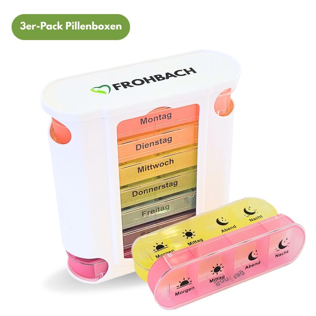 Frohbach 7 Tage Tablettenbox - Seniorenfreundliche Produktbild 
