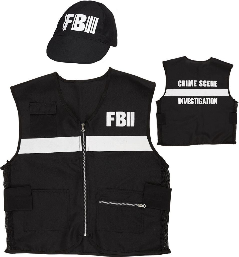 Kostým FBI pro dospělé - vesta a čepice | velikost M/L Obrázek produktu 