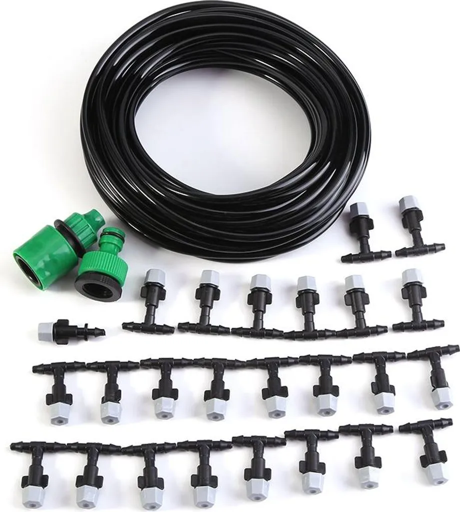 Kit Brumeur Terrasse 15m - Réduction Chaleur et Arrosage Jardin Efficace