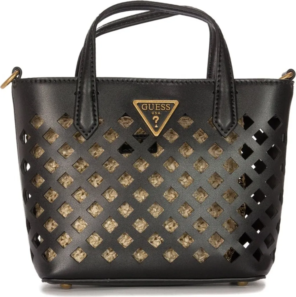Mini Sac Guess Aqua VB856675BLA en Simili Cuir Noir à Multiples Poches