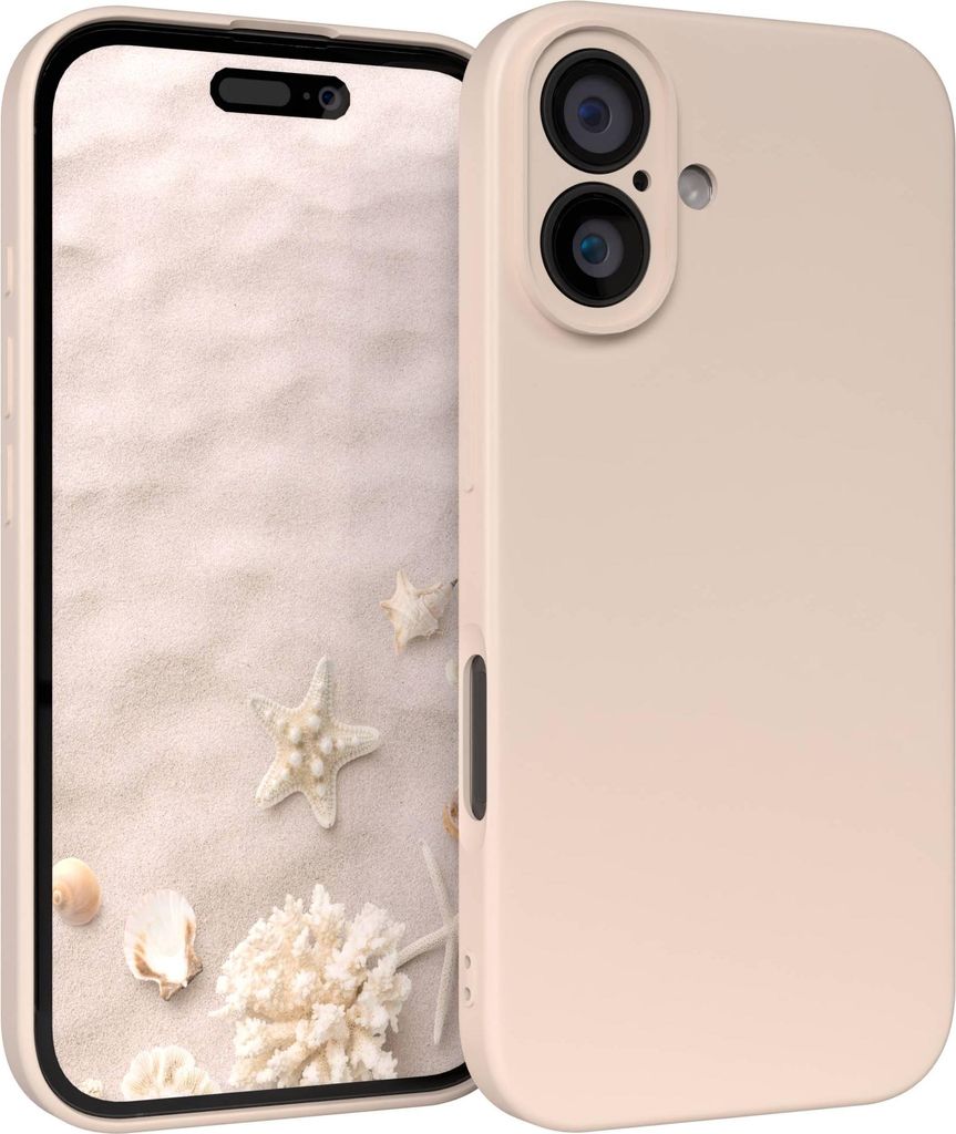 EAZY CASE - TPU Hülle für Apple iPhone 16, TPU Case stoßfeste Handyhülle, weiches Cover mit Kameraschutz, Silikonhülle in Natur