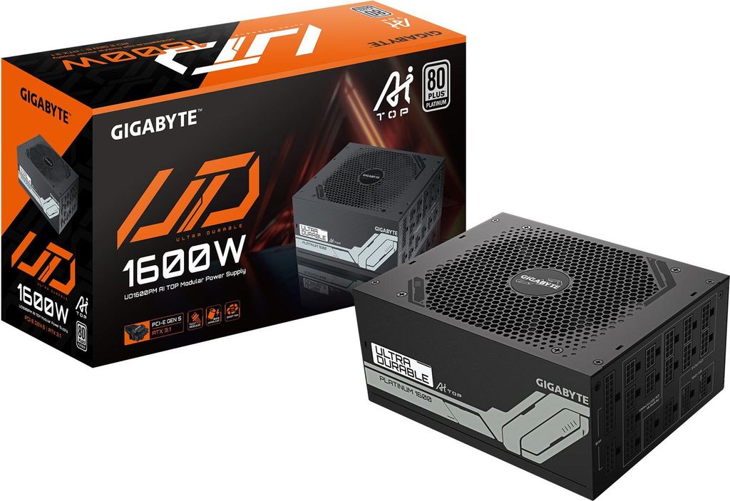GIGABYTE UD1600PM PG5 AI TOP, PC-Netzteil, (2x 12-Pin High Power GPU