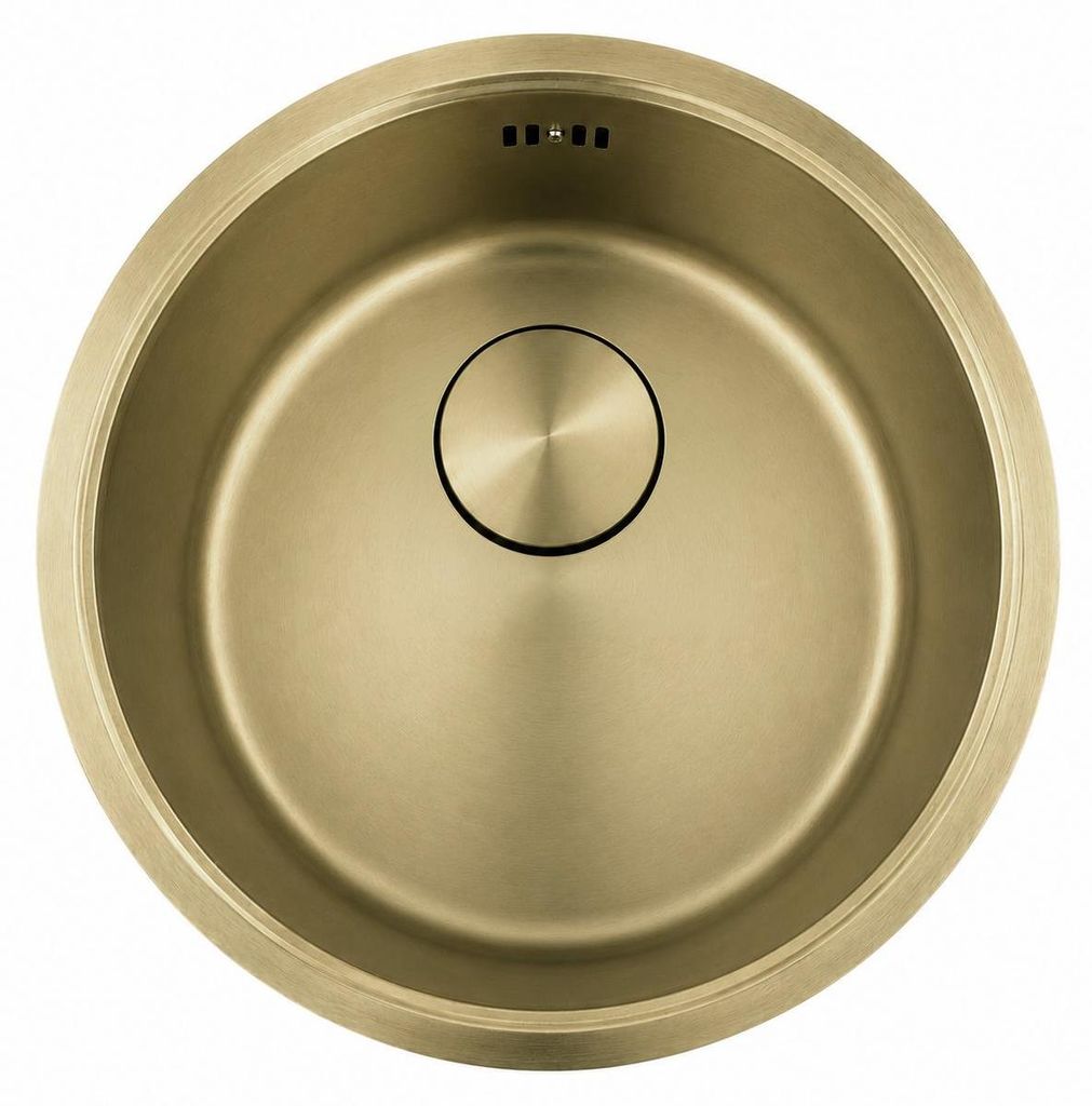 Umývadlo Pure.Sink Rondo, zlaté, kulaté, vhodné pro montáž Obrázek produktu 