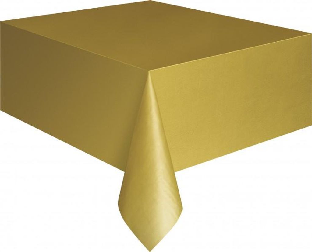 Tischdecke aus Plastik, goldfarben, ca. 137 x 274 cm Produktbild 
