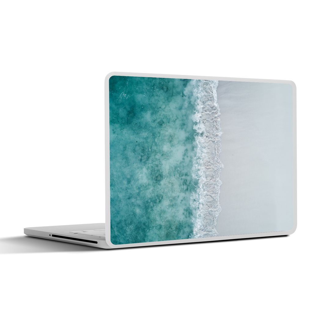 MuchoWow Laptop Aufkleber Sticker Cover Strand - Meer - Wellen 40x30 cm - Laptop Dekoration - Selbstklebend