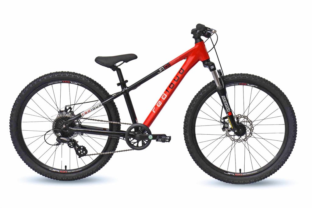 REDLOUD Kinderrad MTB 24 Zoll JA.01 schwarz-rot Rahmenhöhe 31 cm