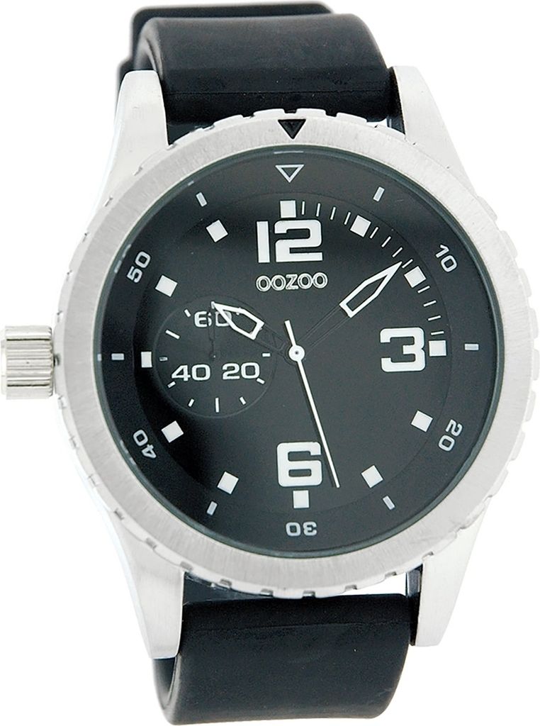 Oozoo Armbanduhr schwarz Leder Vintage Series Damen-Herren Analog-Quarzuhr UOC3679A