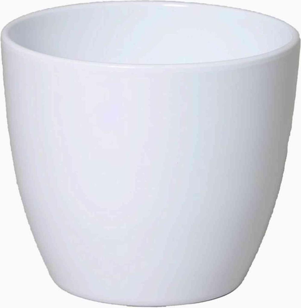 INNA-Glas Pflanzentopf Keramik, Ø7,5cm, 6cm, weiß - Blumentopf Keramik/Übertopf Keramik