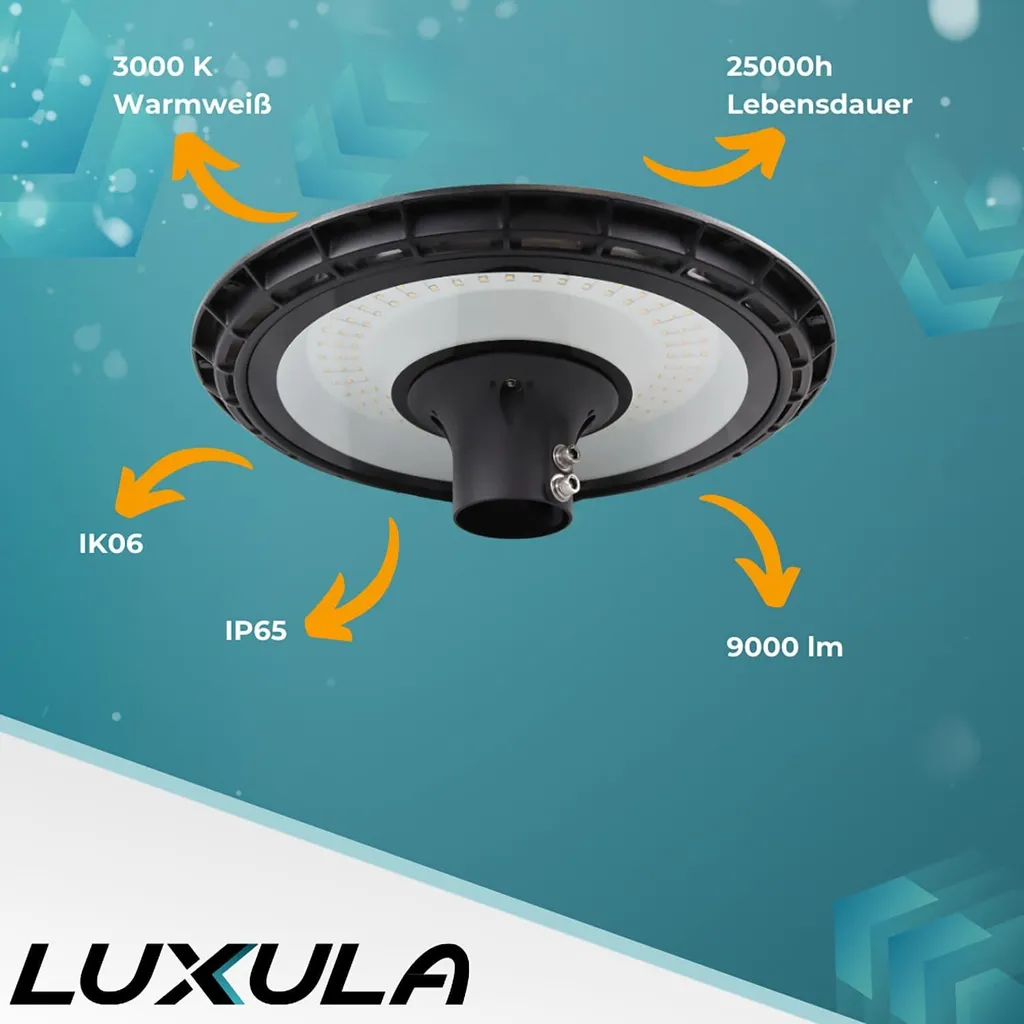 Éclairage LED pour allée de jardin 90W blanc chaud étanche IP65