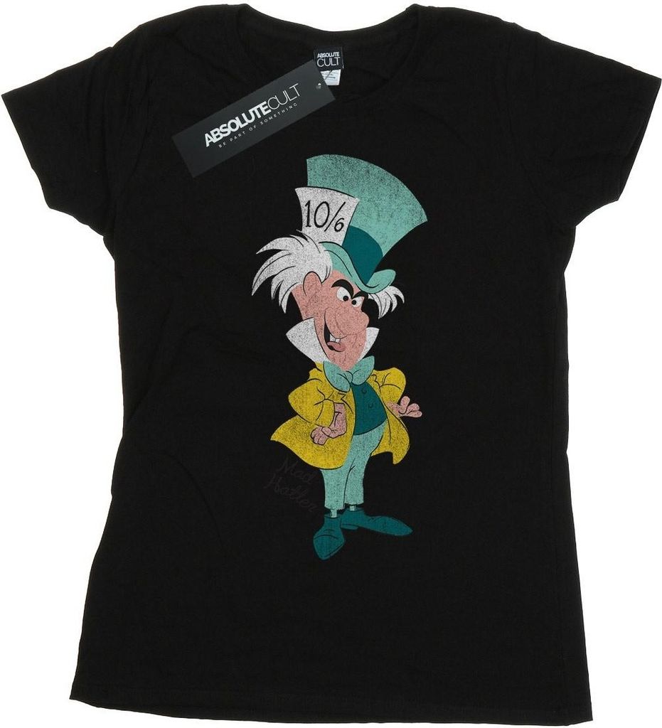 Disney - "Alice in Wonderland" T-Shirt für Damen BI8414 (XL) (Schwarz)