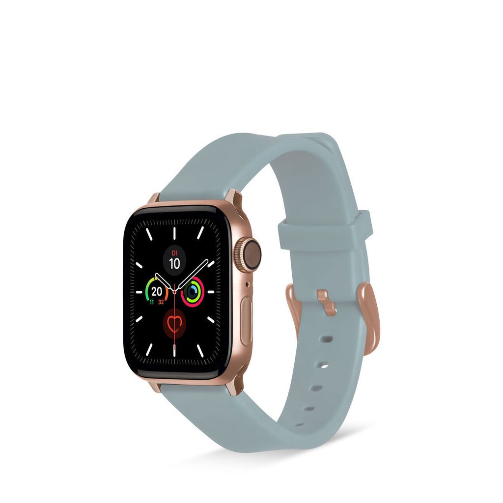 ARTWIZZ WatchBand Silicone für Apple Watch 9-7 (41mm), 6-4 & SE (40mm), 3-1 (38mm) - Silikon Uhrenarmband, Hellgrau