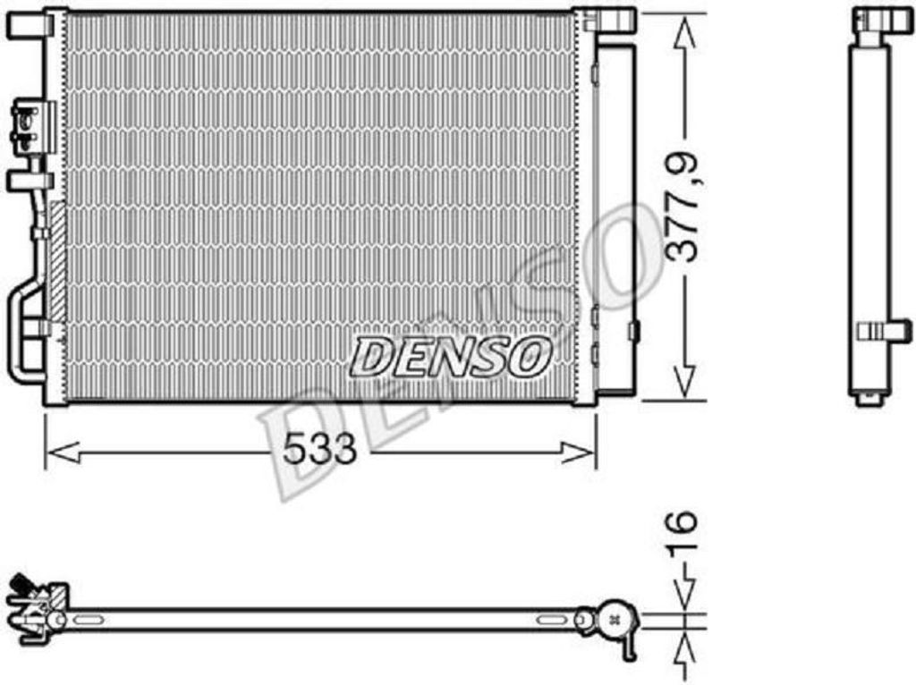 DENSO DCN41018 Kondensator Klimaanlage Klimakondensator für HYUNDAI Tucson (TL, TLE) +Trockner