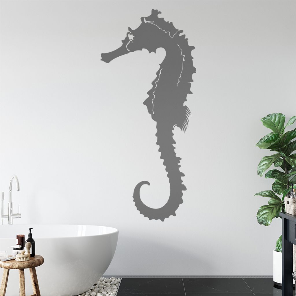 KIWISTAR Seepferdchen Wandtattoo in 6 Größen - Wandaufkleber Wall Sticker - Dekoration, Küche, Wohnzimmer, Schlafzimmer, Badezimmer