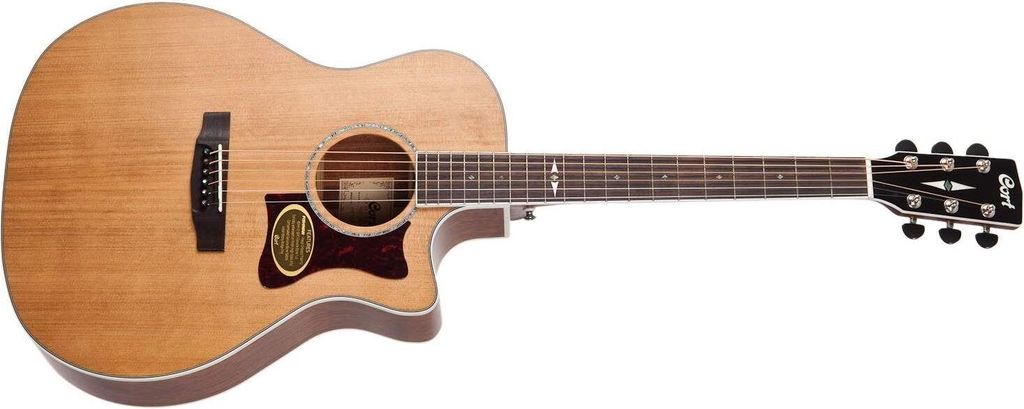 Cort GA5F-BW-NS Natural Satin Jumbo z elektroniką Zdjęcie produktu 