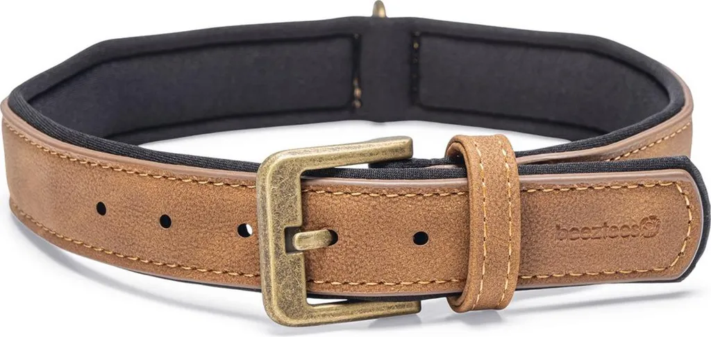 Collare Cani Beeztees Balacron Ax Marrone Similpelle 43-53 cm Comfort