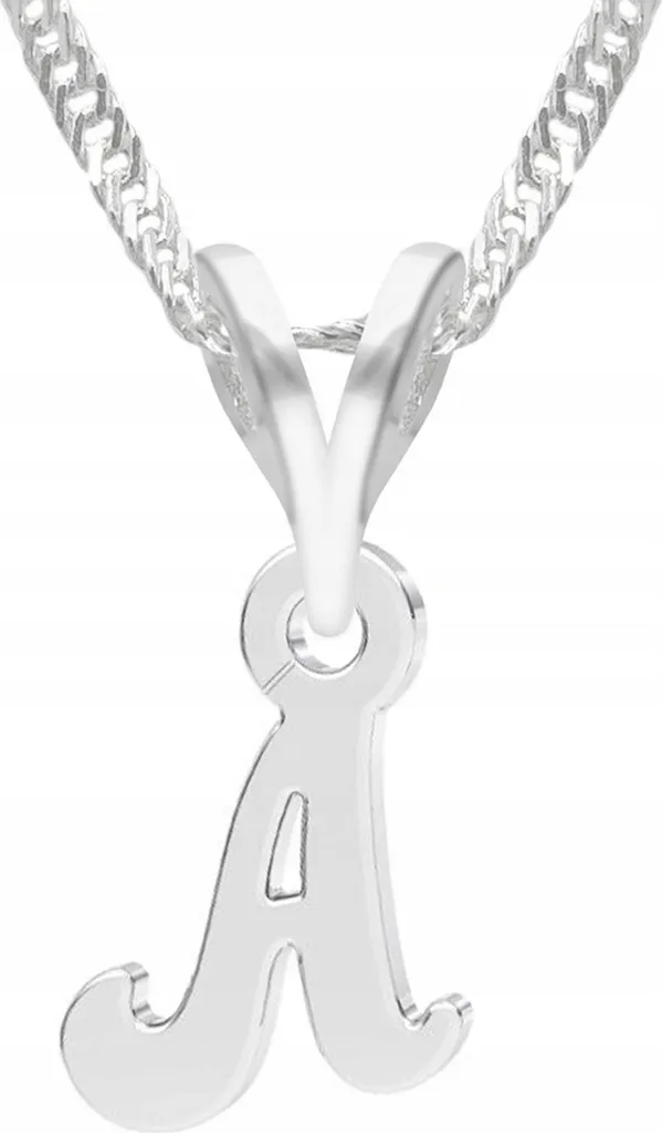 Ciondolo Lettera A Argento 925 con Catena: Regalo Personalizzato Elegante