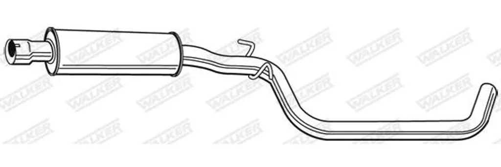 Silencieux central anti-corrosion WALKER pour Seat Leon et Altea XL