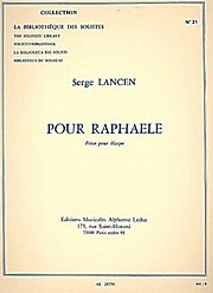 Pour Raphaele : piecepour harpe