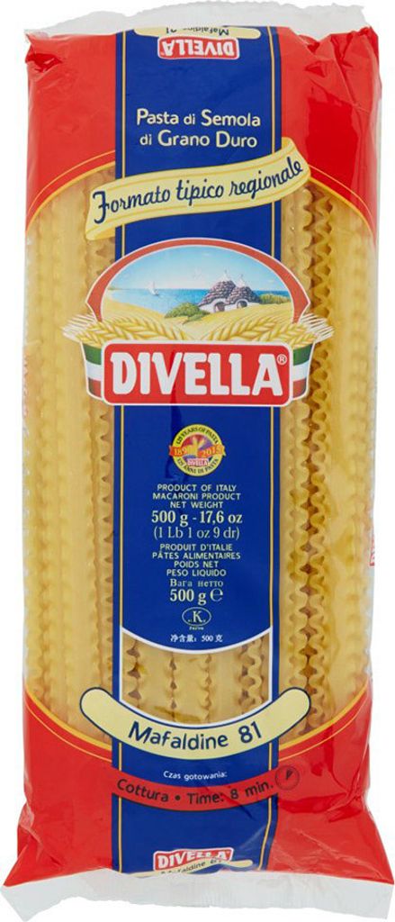 A package of Divella Mafaldine 81 pasta.