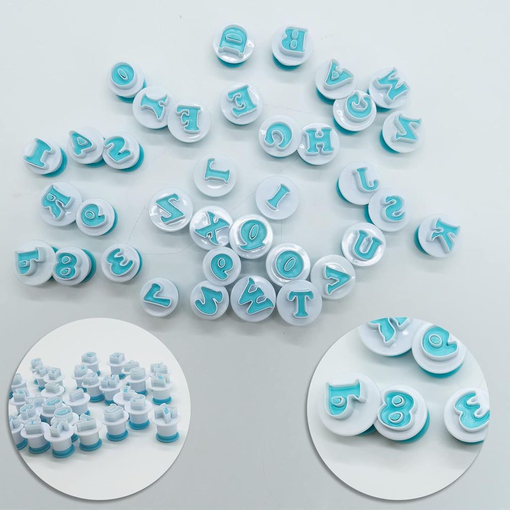 36 Stk Buchstaben Ausstecher für Fondant Ausstecher,Zahlen Produktbild 4