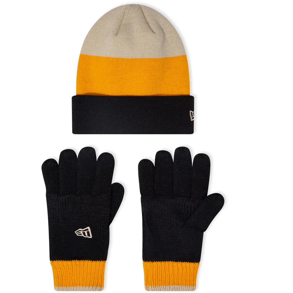 Cappello New Era Yth Stripe Beanie Gloves Us Youth 13745809