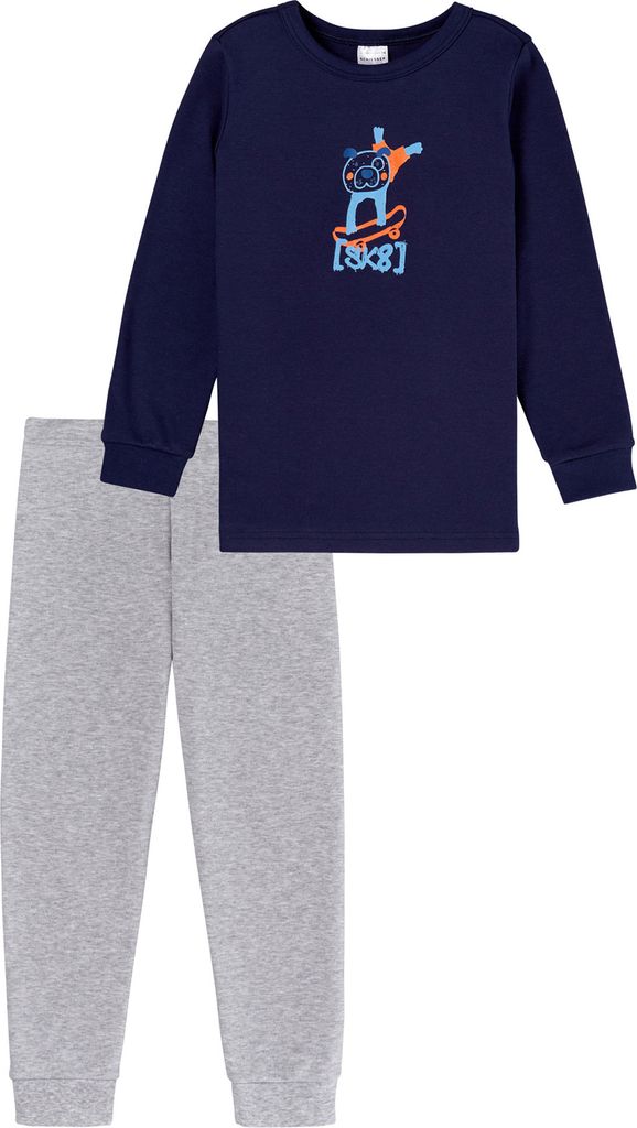 Schiesser Kleinkinder Jungen Schlafanzug lang dunkelblau 104