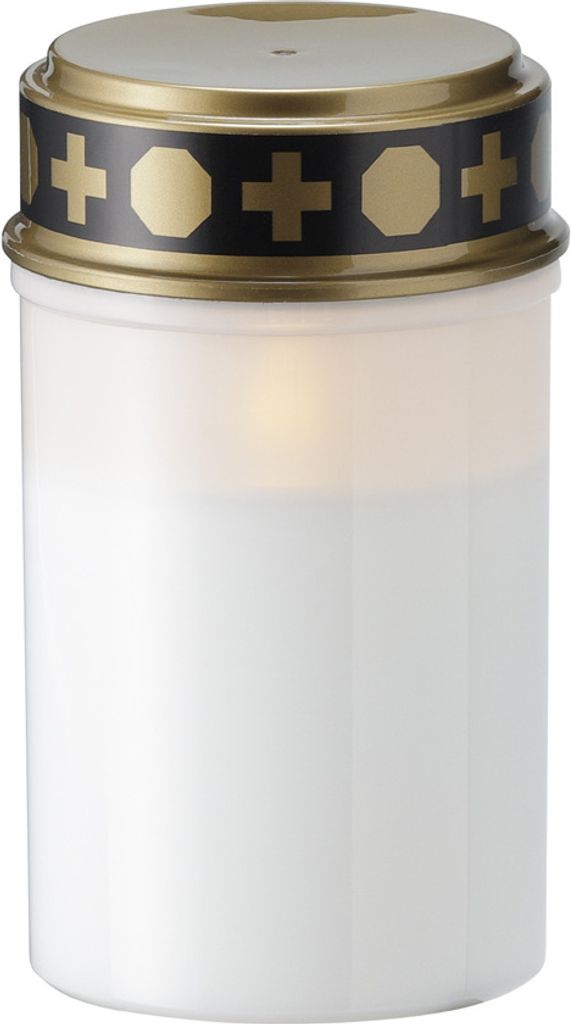 LED Grablicht - Grabkerze - gelb flackernde Flamme - H: Produktbild 2