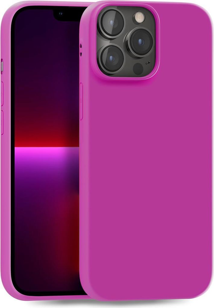 Hülle für Apple iPhone 13 Pro Max - Handyhülle Cover aus Silikon in Dunkel Pink