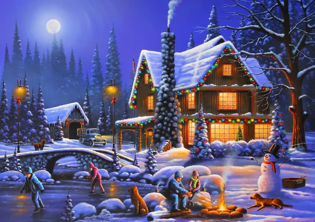 Puzzle 500 pièces Holiday Spirit - Jeu de patience en carton Bluebird