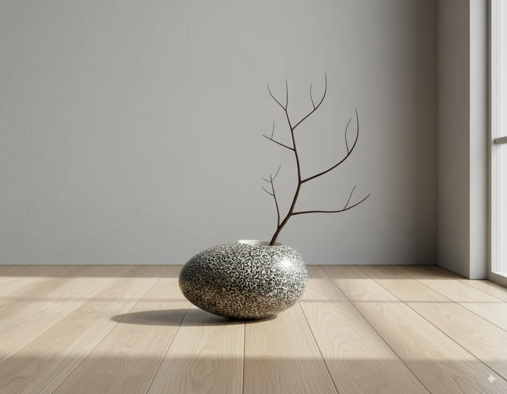 Grand Vase Décoratif Bicolore 28cm - Accessoire de Table Design - 2