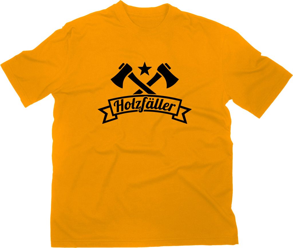 Styletex23 T-Shirt Holzfäller Logo, gelb, XXL