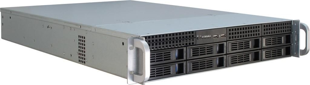 Inter-Tech IPC 2U-2408, Rack, Server, Schwarz, Edelstahl, Produktbild 