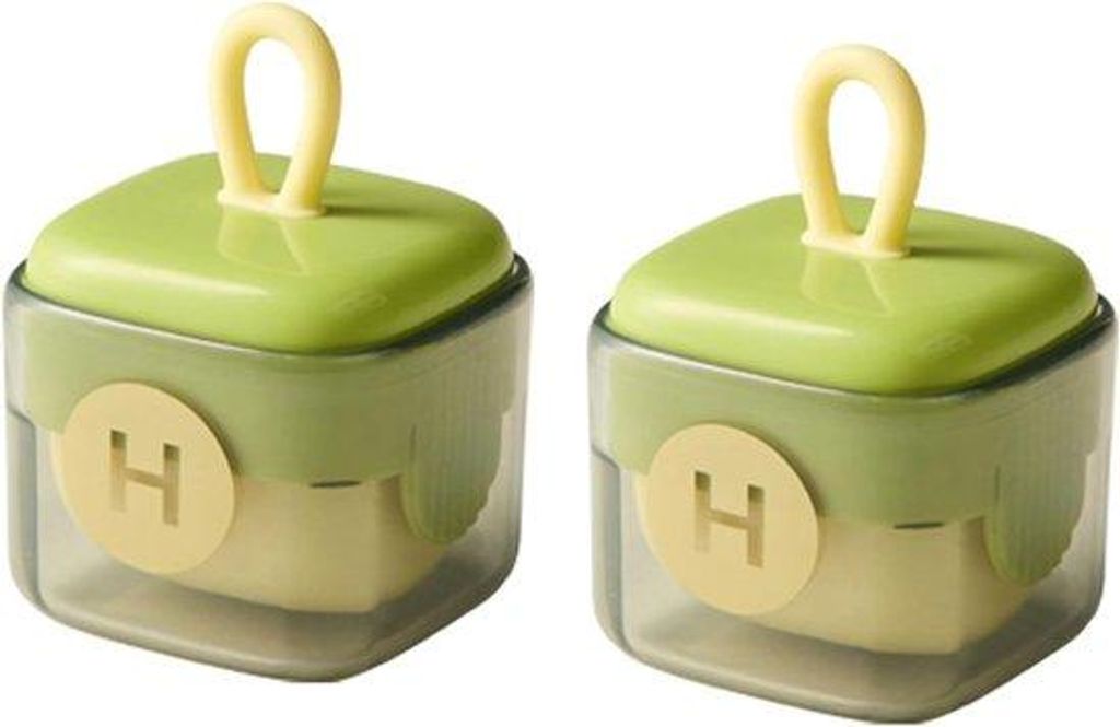 Mini-Pluizenroller, 2-teilig, wasbar, für Haustiere, Auto, Reise, grün