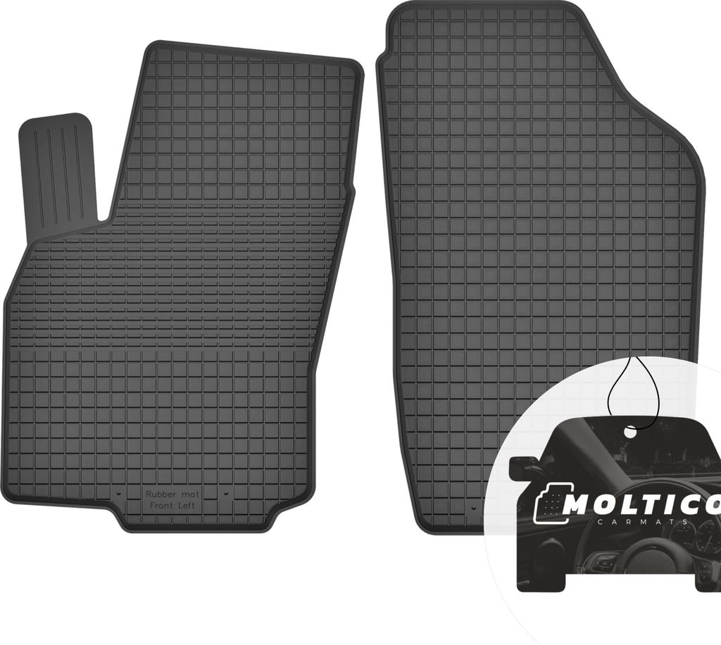 Vorne Gummimatten mit Rand Auto Fußmatten Gummi Automatten Passgenau 2-teilig Set - passend für Nissan Navara III 2005-2015