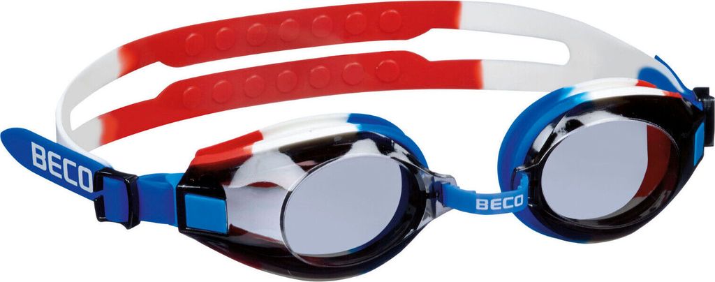 BECO Schwimmbrille Arica - blau/weiß/rot