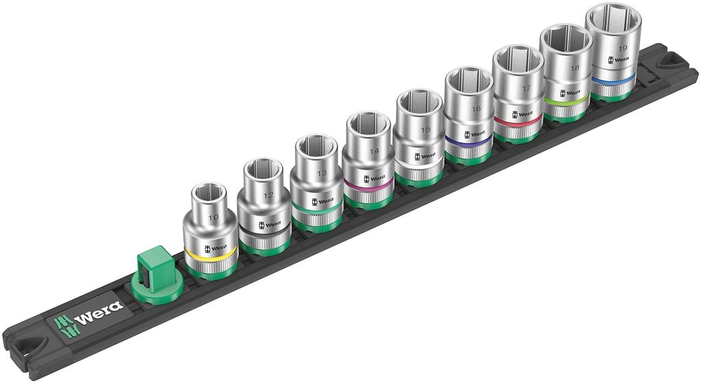 Wera Nuss-Magnetleiste C 4 Zyklop Steckschlüsseleinsatz-Satz 1/2"-Antrieb 9-teilig