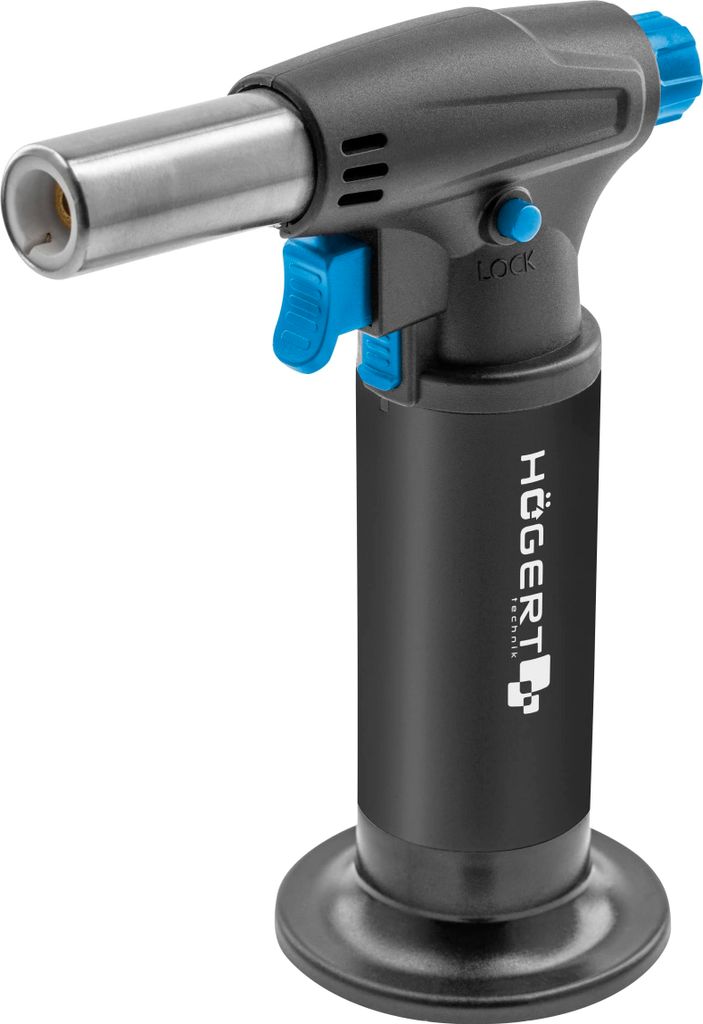 Högert Technik - Lötbrenner - Gasbrenner mit Tank für den Haushalt, Gastronomie, Fischerei, Handwerks- und Autowerkstätten - Brennerleistung: 1...