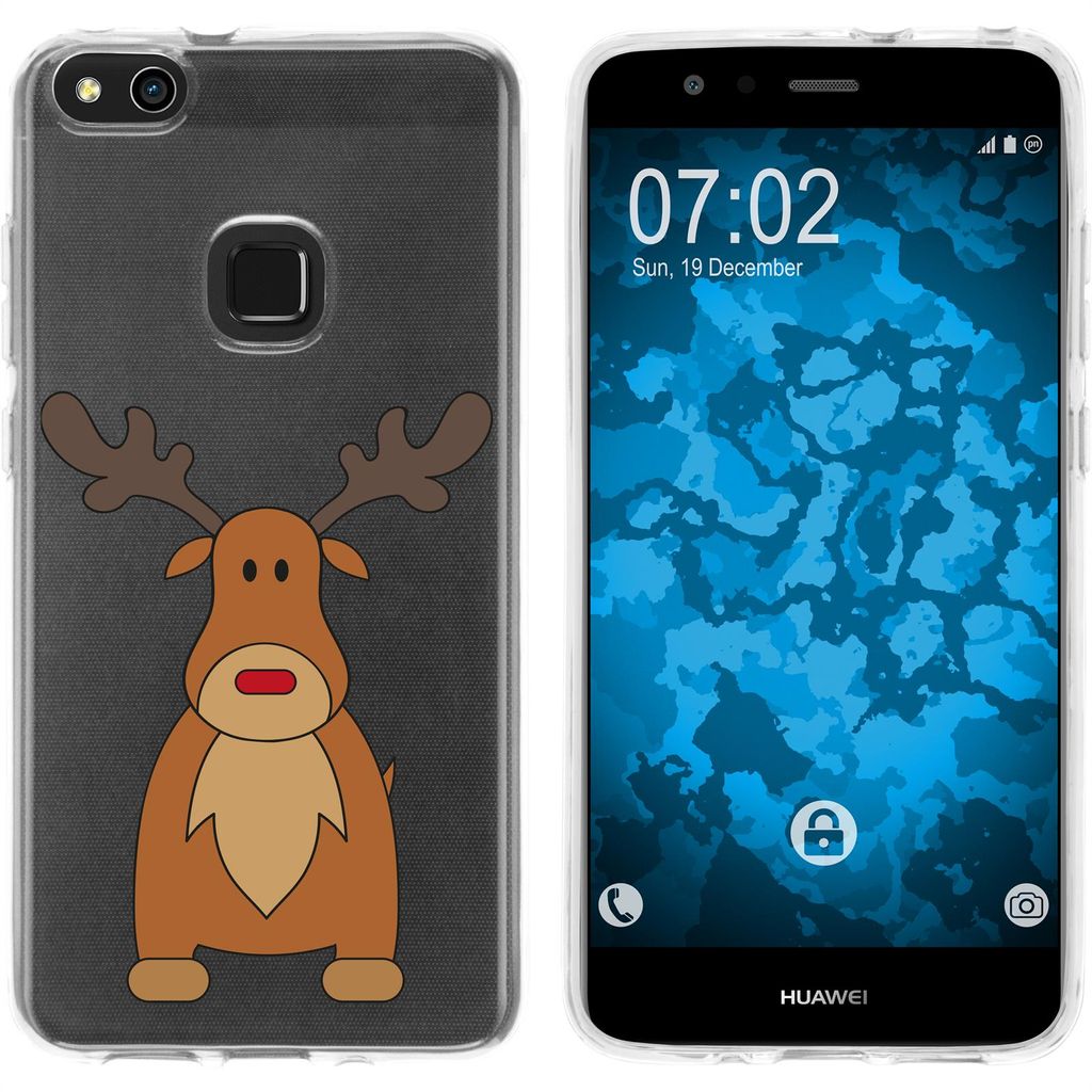 PhoneNatic Case kompatibel mit Huawei P10 Lite Silikon-Hülle X Mas Weihnachten Rentier M3