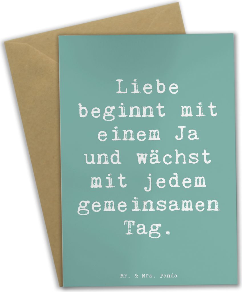 Mr. & Mrs. Panda Grußkarte Spruch Hochzeit Liebe - Meeresbrise - Geschenk, Karten, einladungskarten, ewige, osterkarten, Erinnerung, hochzeitskart...