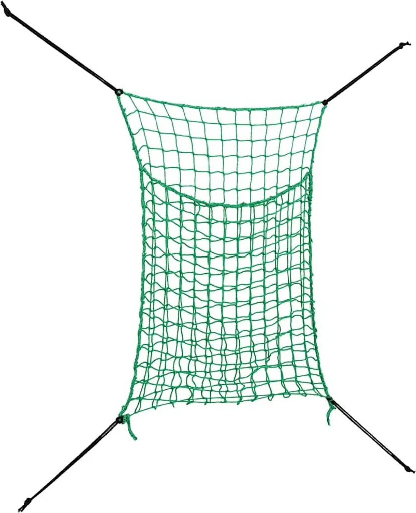 vidaXL Reti Fieno per Cavalli 2 pz - Rettangolare 200x120 cm PP Verde
