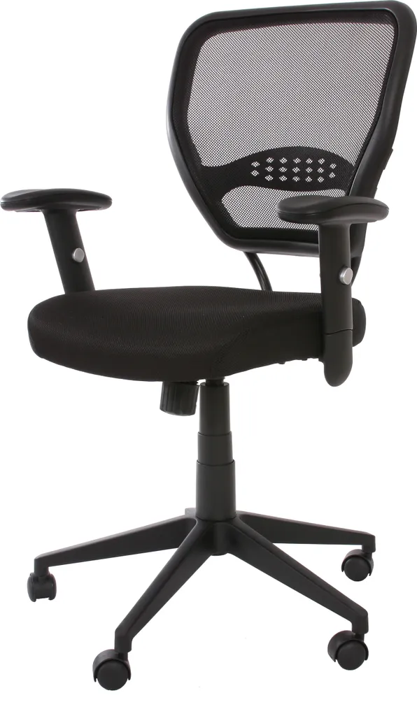 Siège de bureau Seattle robuste charge 150 kg pivotant textile noir
