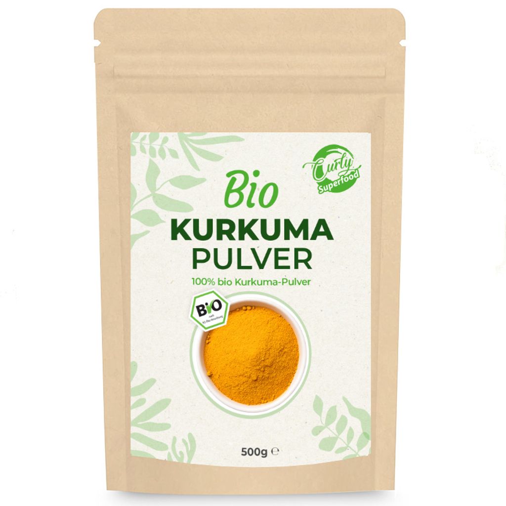 Kurkuma Pulver 500g – Fein gemahlen, intensiv gelb, aromatisch, vegan, ohne Zusätze