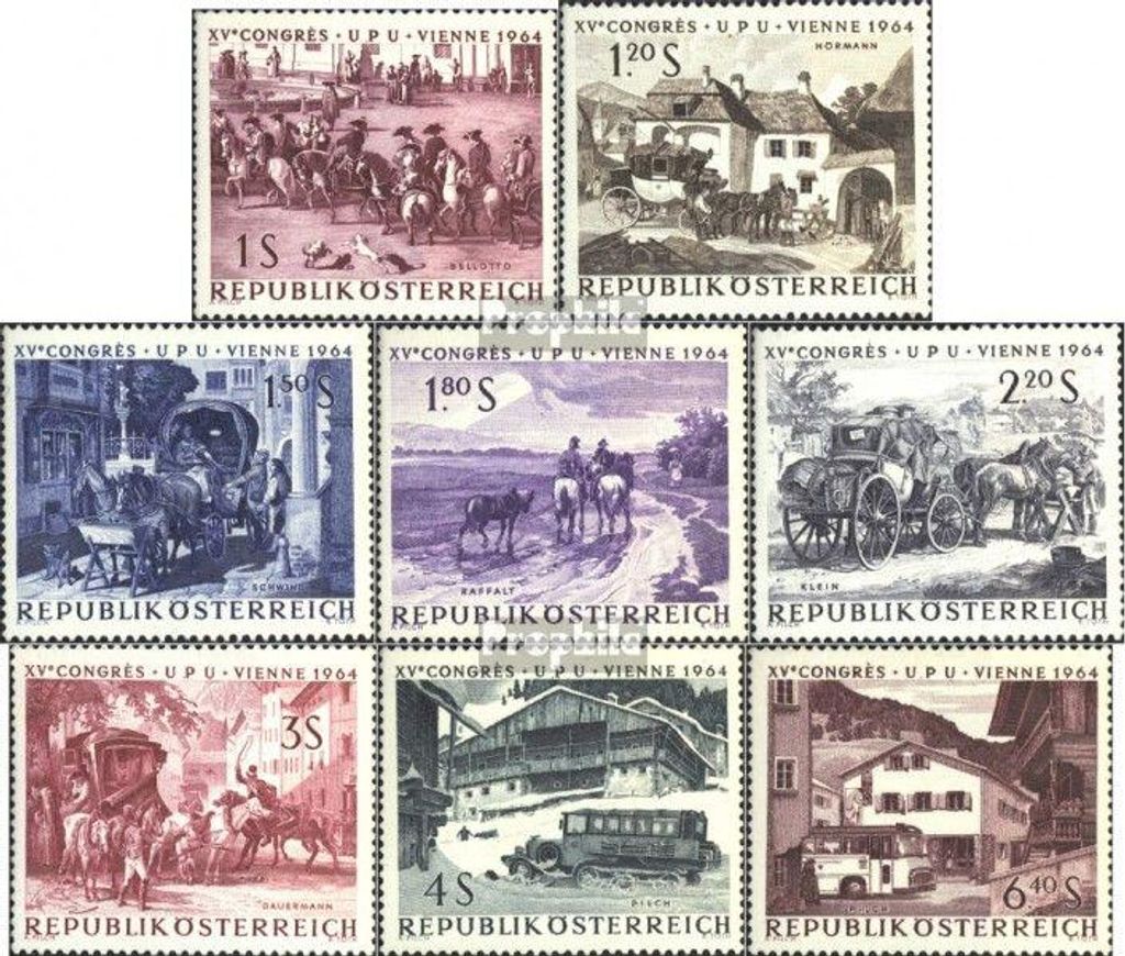 Briefmarken Österreich 1964 Mi 1156-1163 (kompl.Ausg.) Produktbild 