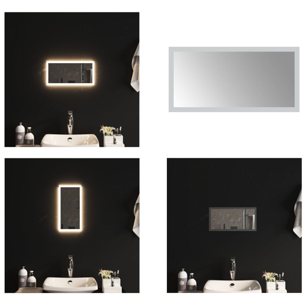 vidaXL LED Badspiegel 20x40 cm - Spiegel - Badspiegel - Badezimmerspiegel - Badezimmer Spiegel