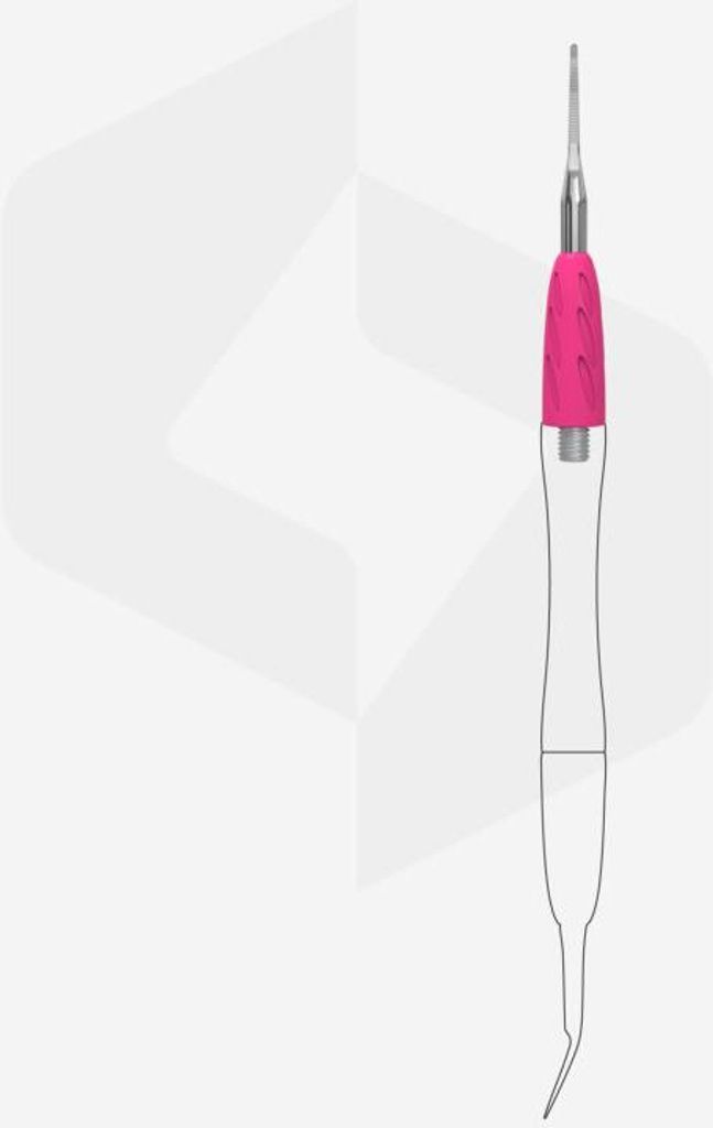 Staleks | Arbeitsteil Combo Uniq 35 - Dünner Feile mit gebogener Spitze - Hochwertige Edelstahl - Ergonomischer Griff