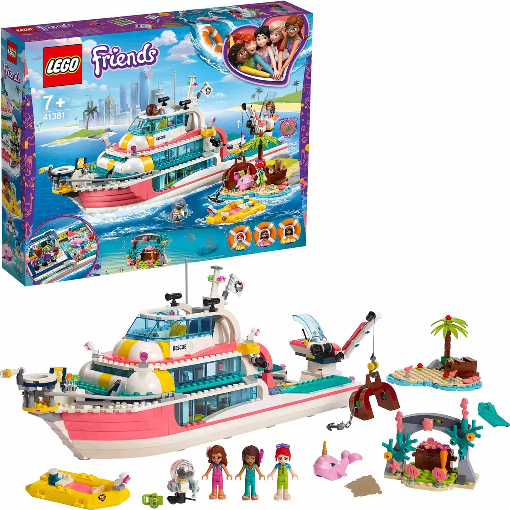 LEGO Friends 41381 Jeu de Construction Bateau de Secours pour Enfants