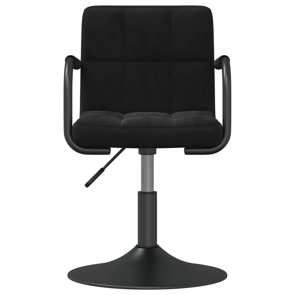 Sedia vidaXL Velluto Nero: Design Contemporaneo per Interni Chic - 3
