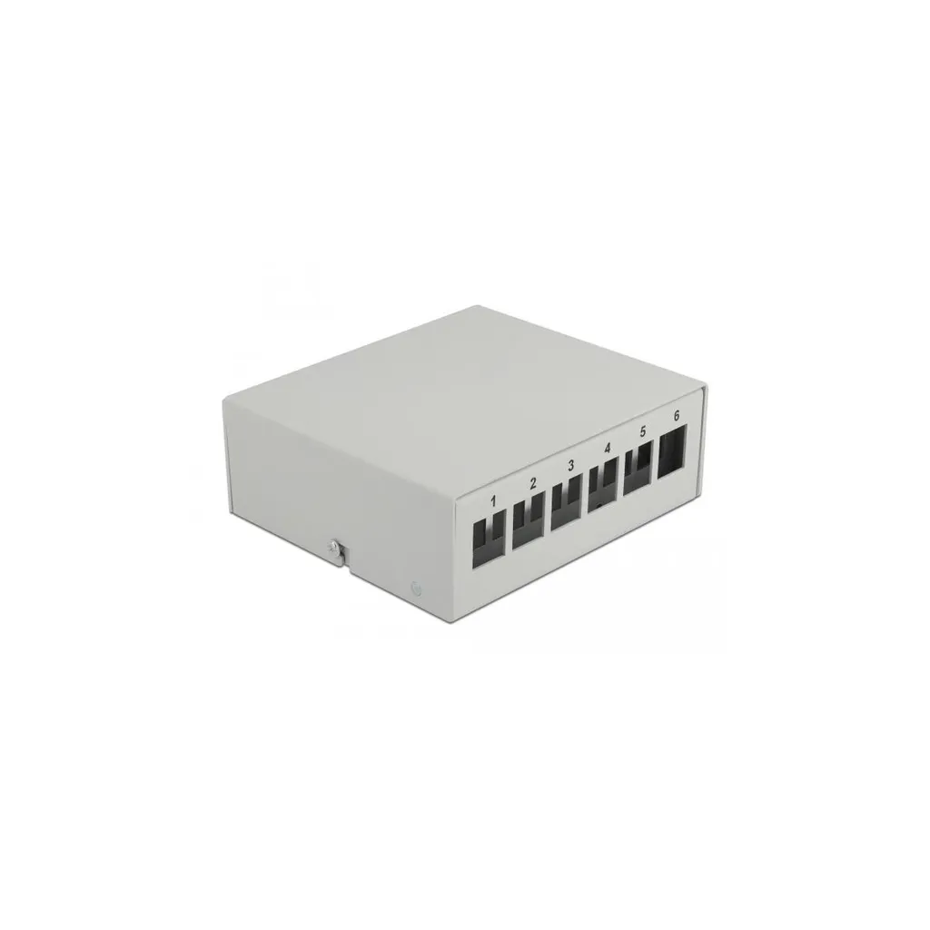 Panneau Keystone 6 Ports pour Tableau Électrique et Montage Mural Gris